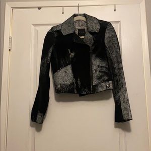 Kelly Wearstler black and white leather jacket